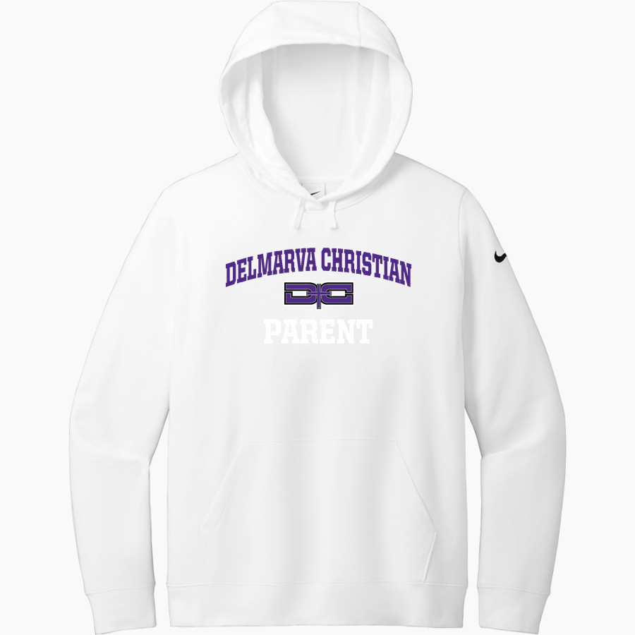 DELMARVA CHRISTIAN HIGH SCHOOL ROYALS <span class="pdp-name-mascot">DELMARVA CHRISTIAN ROYALS</span> Nike Women's Club Fleece Sleeve Swoosh Pullover Hoodie