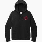 BANGOR HIGH SCHOOL CARDINALS <span class="pdp-name-mascot">BANGOR CARDINALS</span> Nike Women's Club Fleece Sleeve Swoosh Full-Zip Hoodie Front Thumbnail