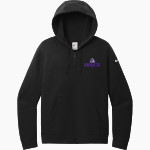 UPSON-LEE High School Knights <span class="pdp-name-mascot">Upson Lee Knights</span> Nike Women's Club Fleece Sleeve Swoosh Full-Zip Hoodie Front Thumbnail