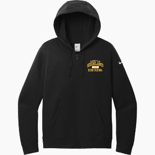 Nike Women's Club Fleece Sleeve Swoosh Full-Zip Hoodie