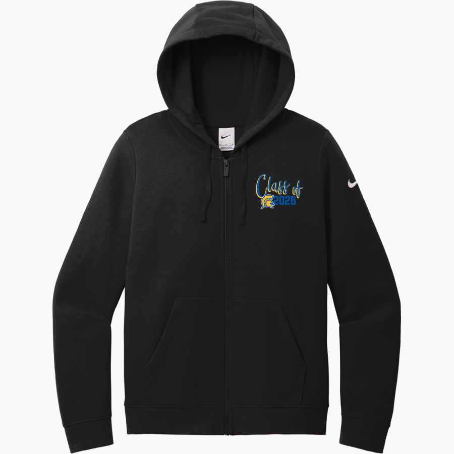 MASON CO CENTRAL HIGH SCHOOL SPARTANS <span class="pdp-name-mascot">MASON CO SPARTANS</span> Nike Women's Club Fleece Sleeve Swoosh Full-Zip Hoodie