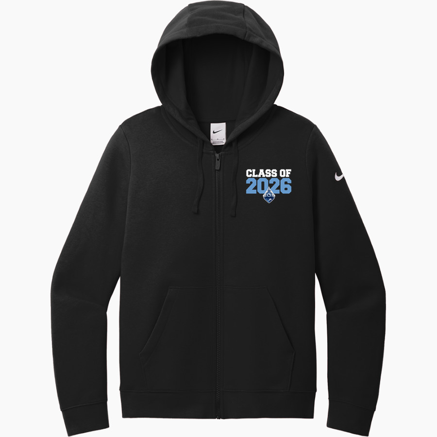 MONTPELIER HIGH SCHOOL LOCOMOTIVES <span class="pdp-name-mascot">MONTPELIER LOCOMOTIVES</span> Nike Women's Club Fleece Sleeve Swoosh Full-Zip Hoodie