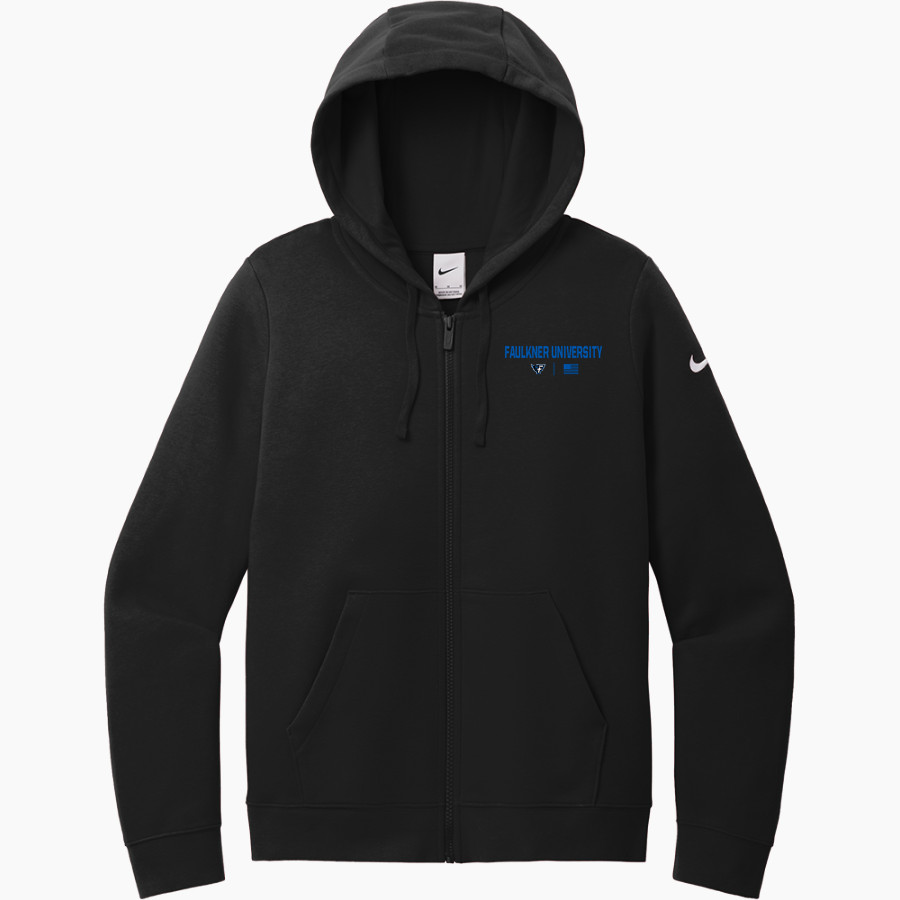 Faulkner University Eagles <span class="pdp-name-mascot">Faulkner University Eagles</span> Nike Women's Club Fleece Sleeve Swoosh Full-Zip Hoodie