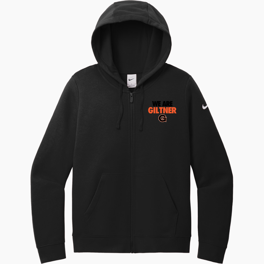 Giltner Hornets <span class="pdp-name-mascot">Giltner Hornets</span> Nike Women's Club Fleece Sleeve Swoosh Full-Zip Hoodie