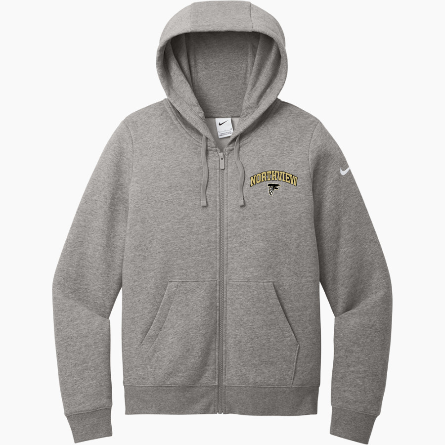 Northview Falcons <span class="pdp-name-mascot">Northview Middle School Falcons</span> Nike Women's Club Fleece Sleeve Swoosh Full-Zip Hoodie