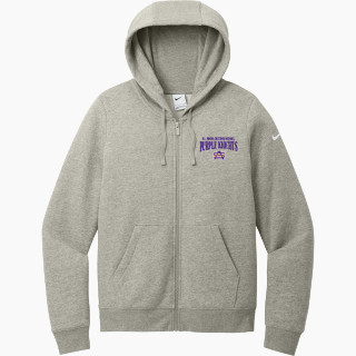 Nike Women's Club Fleece Sleeve Swoosh Full-Zip Hoodie