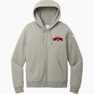 Nike Women's Club Fleece Sleeve Swoosh Full-Zip Hoodie