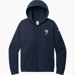 MOT Charter Mustangs Nike Women's Club Fleece Sleeve Swoosh Full-Zip Hoodie Front Thumbnail