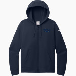 Ps 174 William Sidney Mount 174 <span class="pdp-name-mascot">Ps 174 William Sidney Mount 174</span> Nike Women's Club Fleece Sleeve Swoosh Full-Zip Hoodie Front Thumbnail