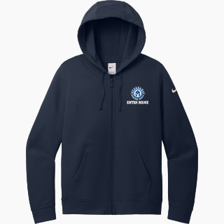 Nike Women's Club Fleece Sleeve Swoosh Full-Zip Hoodie