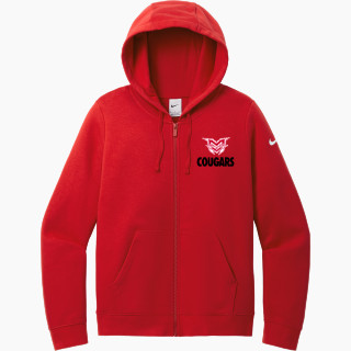 Nike Women's Club Fleece Sleeve Swoosh Full-Zip Hoodie