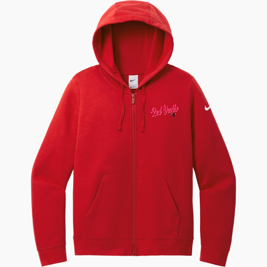 Chaffee Red Devils <span class="pdp-name-mascot">Chaffee Schools Red Devils</span> Nike Women's Club Fleece Sleeve Swoosh Full-Zip Hoodie