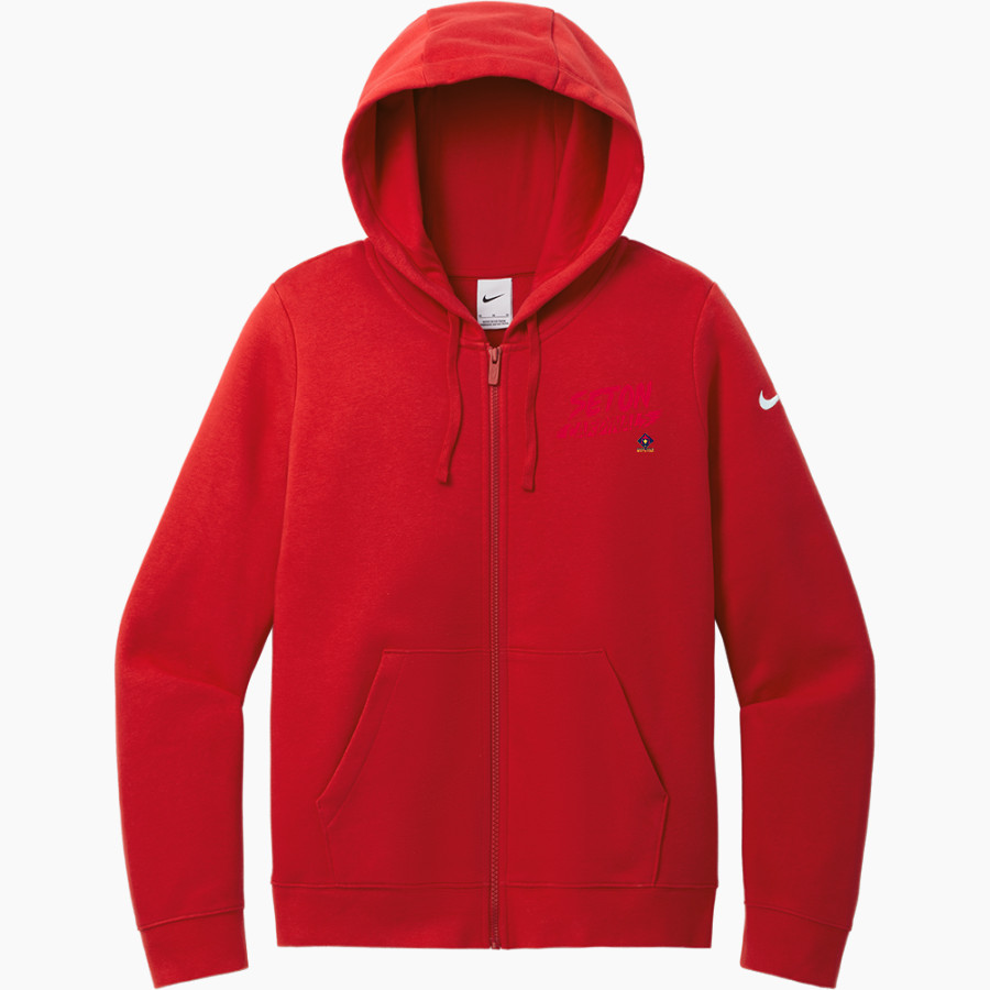 SETON CATHOLIC HIGH SCHOOL CARDINALS <span class="pdp-name-mascot">SETON CARDINALS</span> Nike Women's Club Fleece Sleeve Swoosh Full-Zip Hoodie