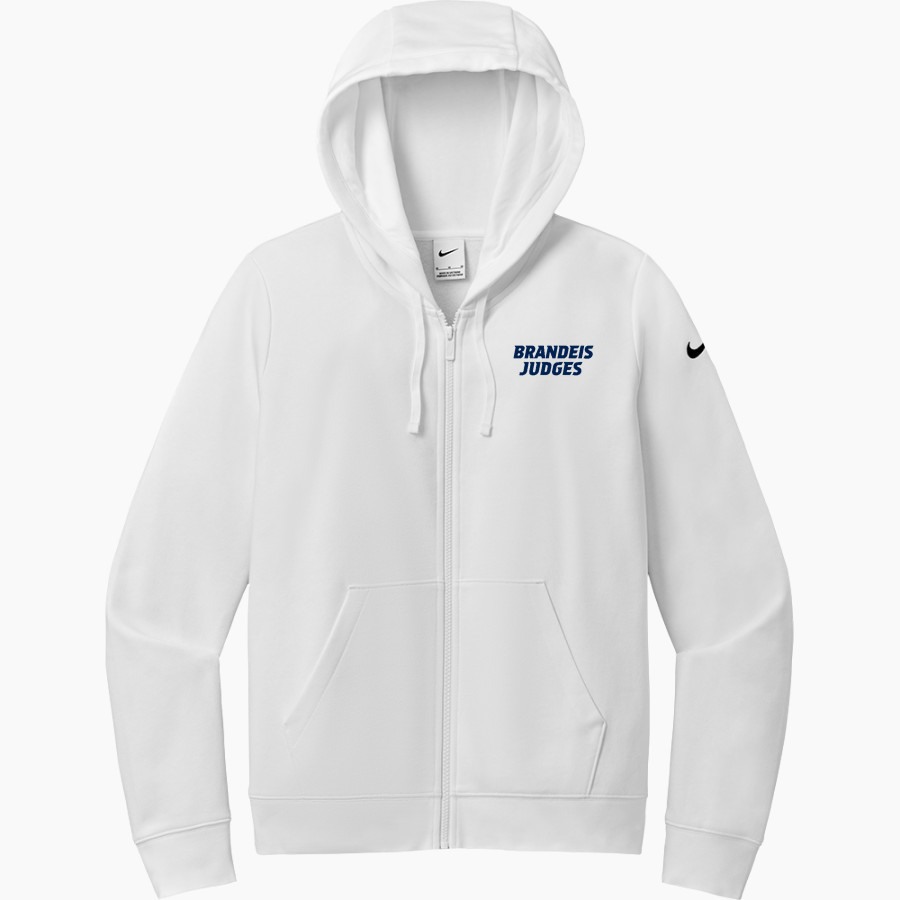 Brandeis Judges Online Store <span class="pdp-name-mascot">Brandeis Judges</span> Nike Women's Club Fleece Sleeve Swoosh Full-Zip Hoodie