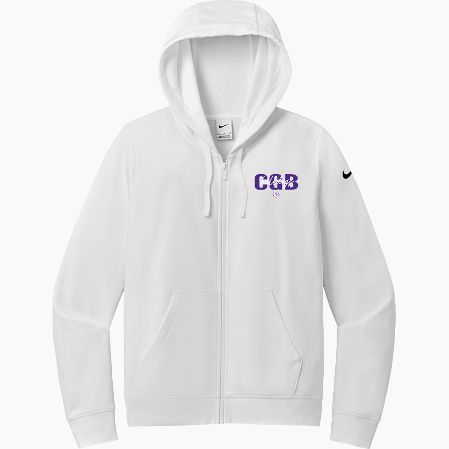 BEMENT MIDDLE SCHOOL BULLDOGS <span class="pdp-name-mascot">BEMENT BULLDOGS</span> Nike Women's Club Fleece Sleeve Swoosh Full-Zip Hoodie