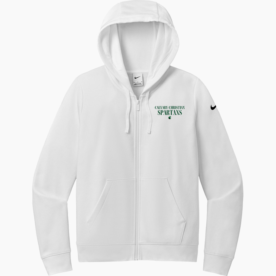 Calvary Christian Spartans <span class="pdp-name-mascot">Calvary Christian Spartans</span> Nike Women's Club Fleece Sleeve Swoosh Full-Zip Hoodie