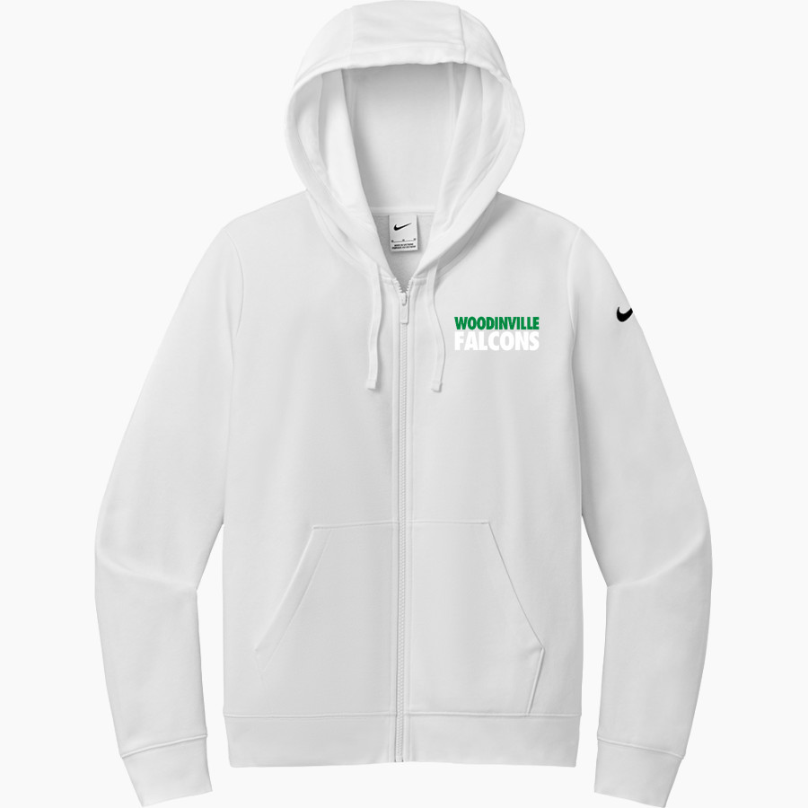 WOODINVILLE HIGH SCHOOL FALCONS <span class="pdp-name-mascot">WOODINVILLE FALCONS</span> Nike Women's Club Fleece Sleeve Swoosh Full-Zip Hoodie