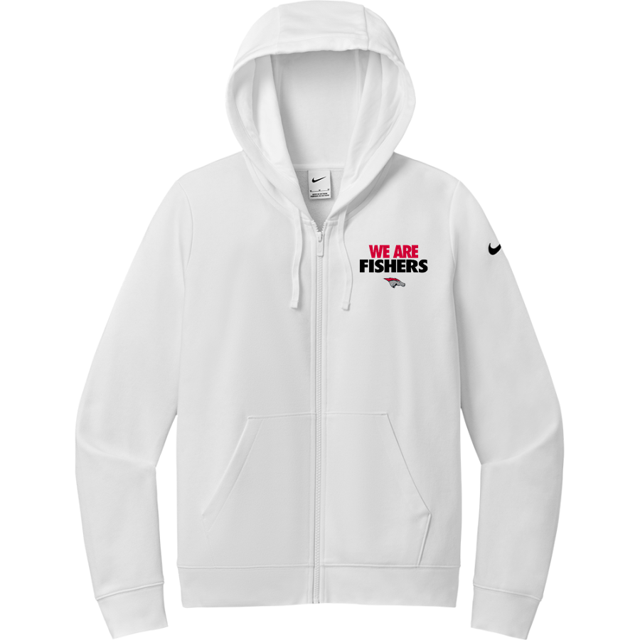 Fishers Chargers <span class="pdp-name-mascot">Fishers Chargers</span> Nike Women's Club Fleece Sleeve Swoosh Full-Zip Hoodie