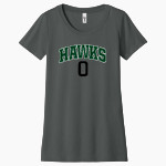 Oakwood Hawks <span class="pdp-name-mascot">Oakwood Hawks</span> Next Level Apparel Women's Ideal Tee Front Thumbnail