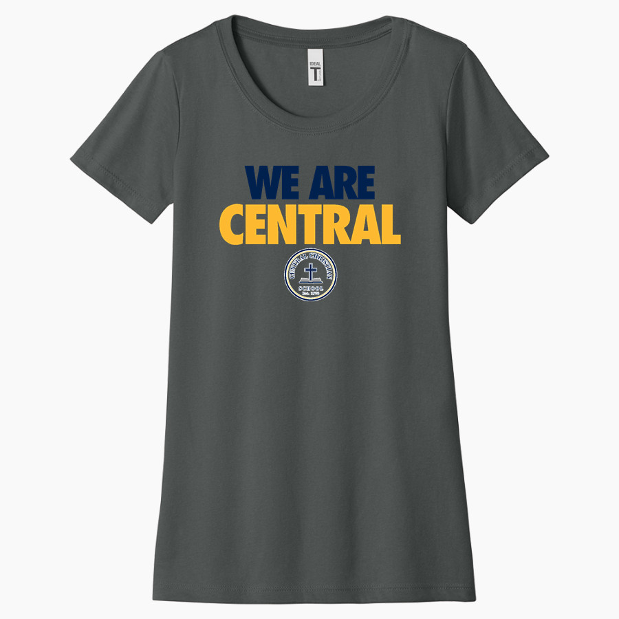 CENTRAL CHRISTIAN SCHOOL SAINTS <span class="pdp-name-mascot">CENTRAL SAINTS</span> Next Level Apparel Women's Ideal Tee