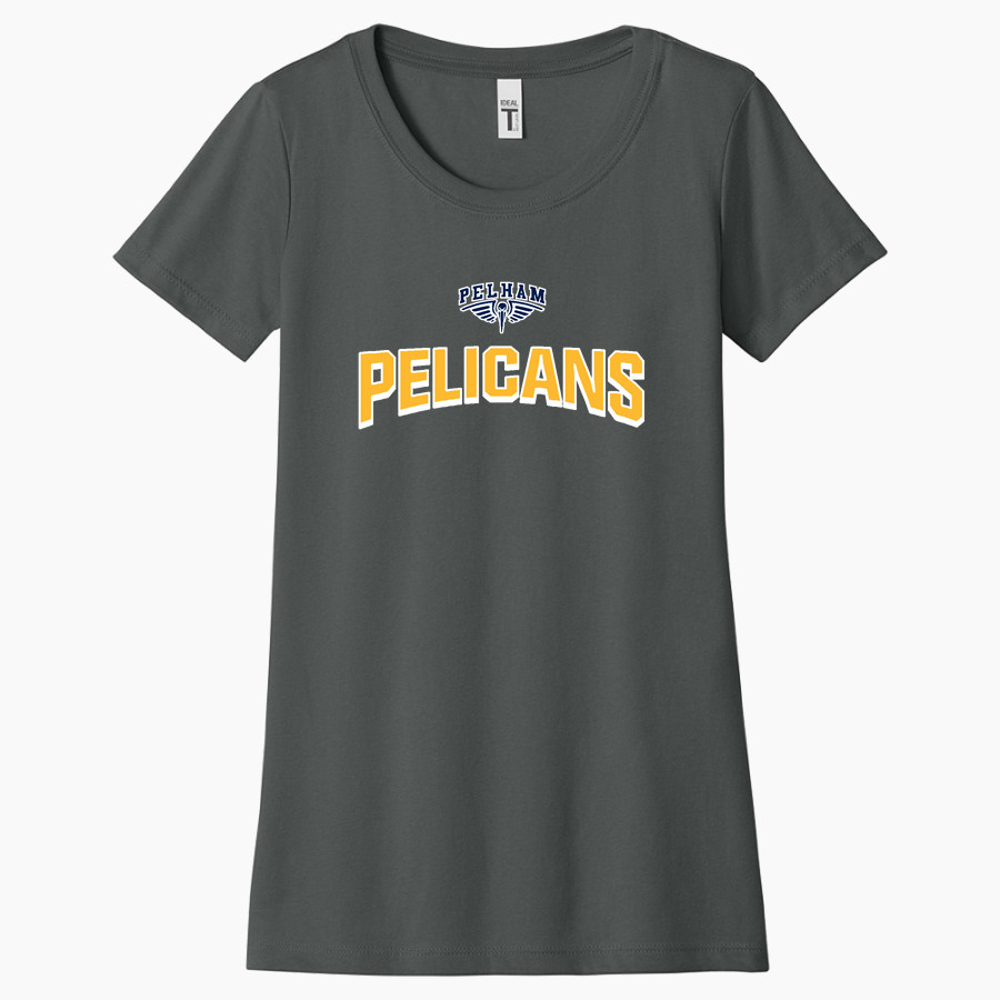 PELHAM HIGH SCHOOL official sideline store <span class="pdp-name-mascot">PELHAM MEMORIAL WHITE PELICANS</span> Next Level Apparel Women's Ideal Tee