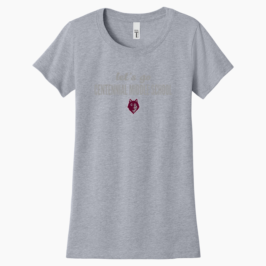 Centennial Middle School Timberwolves <span class="pdp-name-mascot">Centennial Middle School Wolves</span> Next Level Apparel Women's Ideal Tee