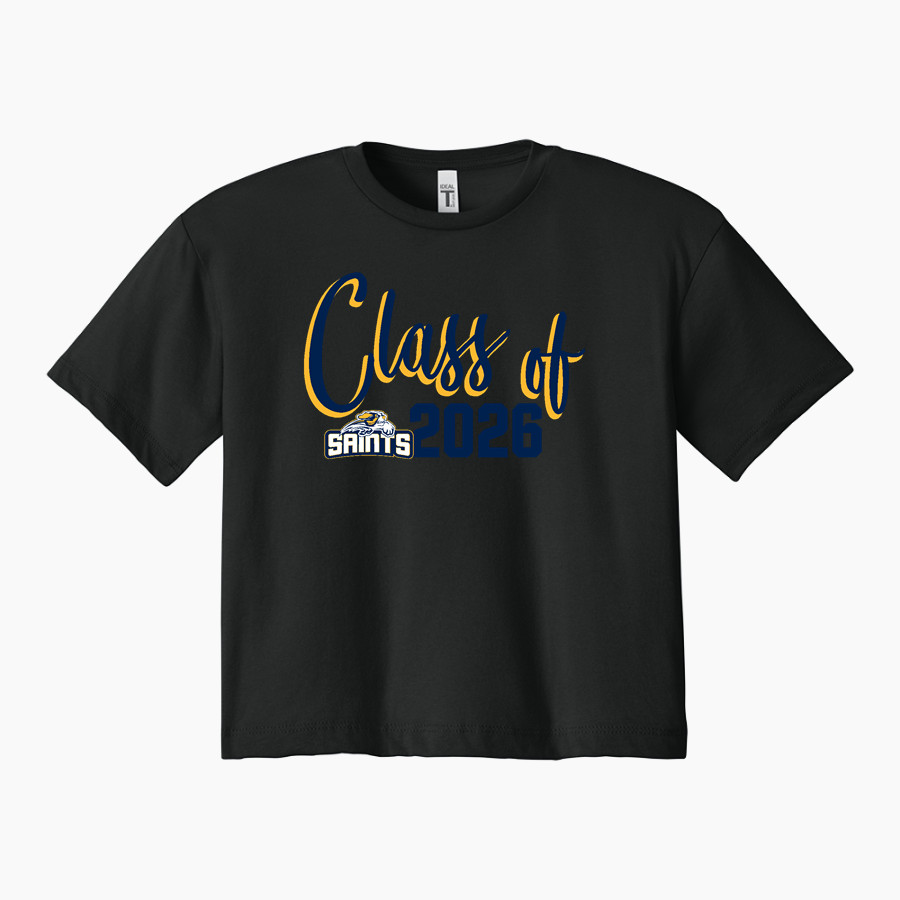 CENTRAL CHRISTIAN SCHOOL SAINTS <span class="pdp-name-mascot">CENTRAL SAINTS</span> Next Level Apparel Women's Ideal Crop Top