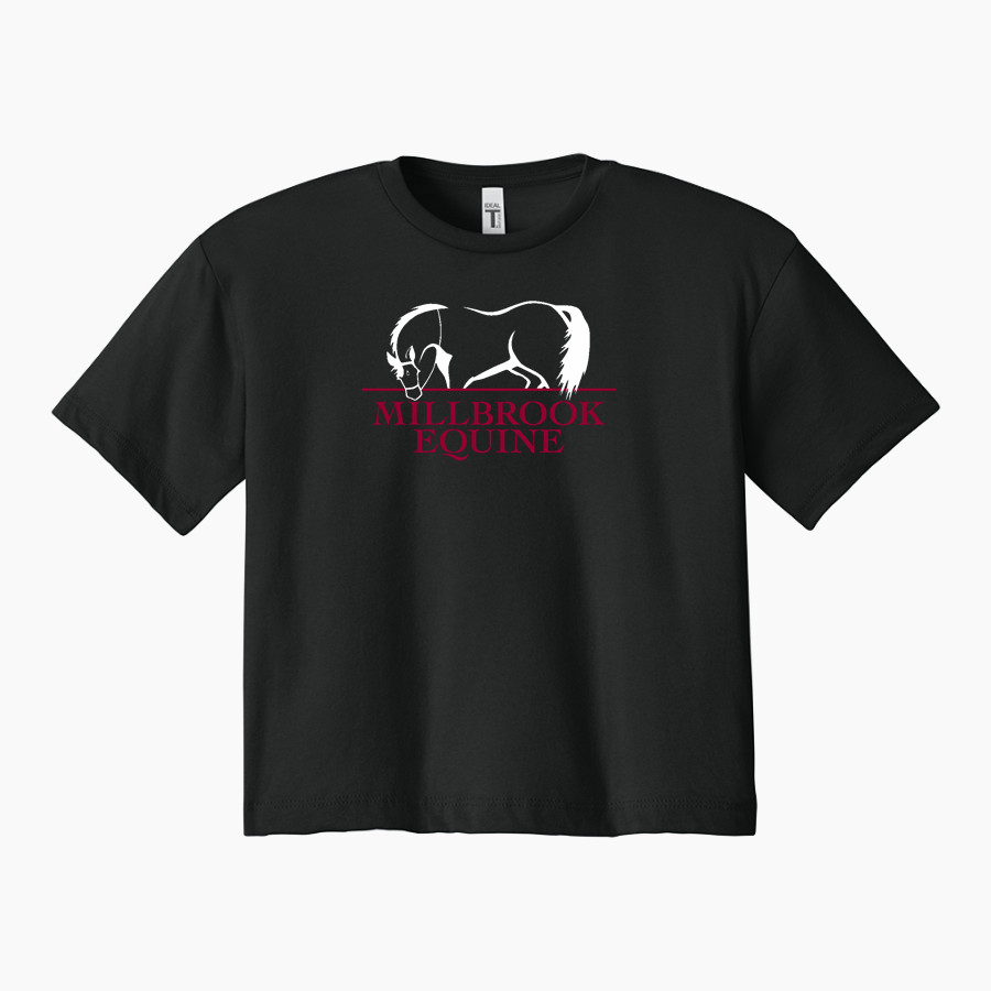 Millbrook Equine Veterinary Clinic Millbrook Equine Vet <span class="pdp-name-mascot">Millbrook Equine Veterinary Clinic</span> Next Level Apparel Women's Ideal Crop Top