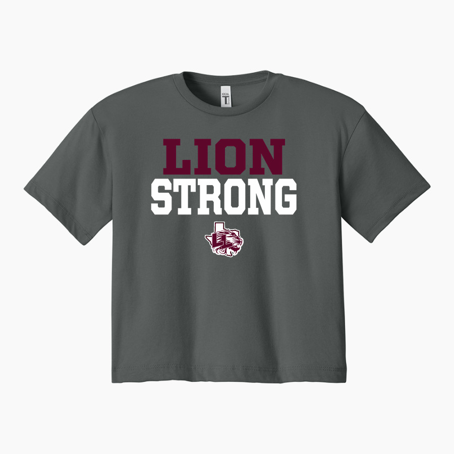 LOCKHART HIGH SCHOOL LIONS <span class="pdp-name-mascot">LOCKHART LIONS</span> Next Level Apparel Women's Ideal Crop Top