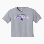 Beloit Memorial Purple Knights <span class="pdp-name-mascot">Beloit Memorial Purple Knights</span> Next Level Apparel Women's Ideal Crop Top Front Thumbnail