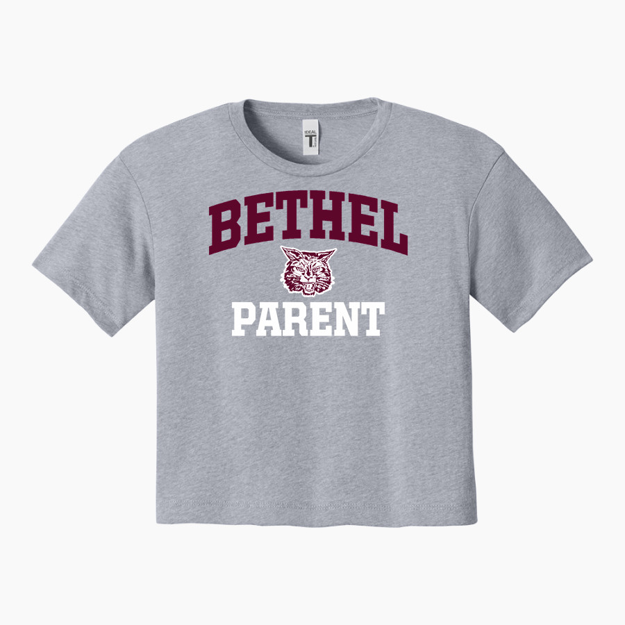 BETHEL HIGH SCHOOL WILDCATS <span class="pdp-name-mascot">BETHEL WILDCATS</span> Next Level Apparel Women's Ideal Crop Top