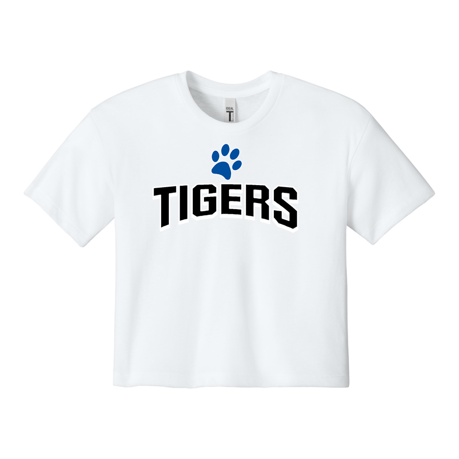 Crow Tigers <span class="pdp-name-mascot">Crow Middle School Tigers</span> Next Level Apparel Women's Ideal Crop Top