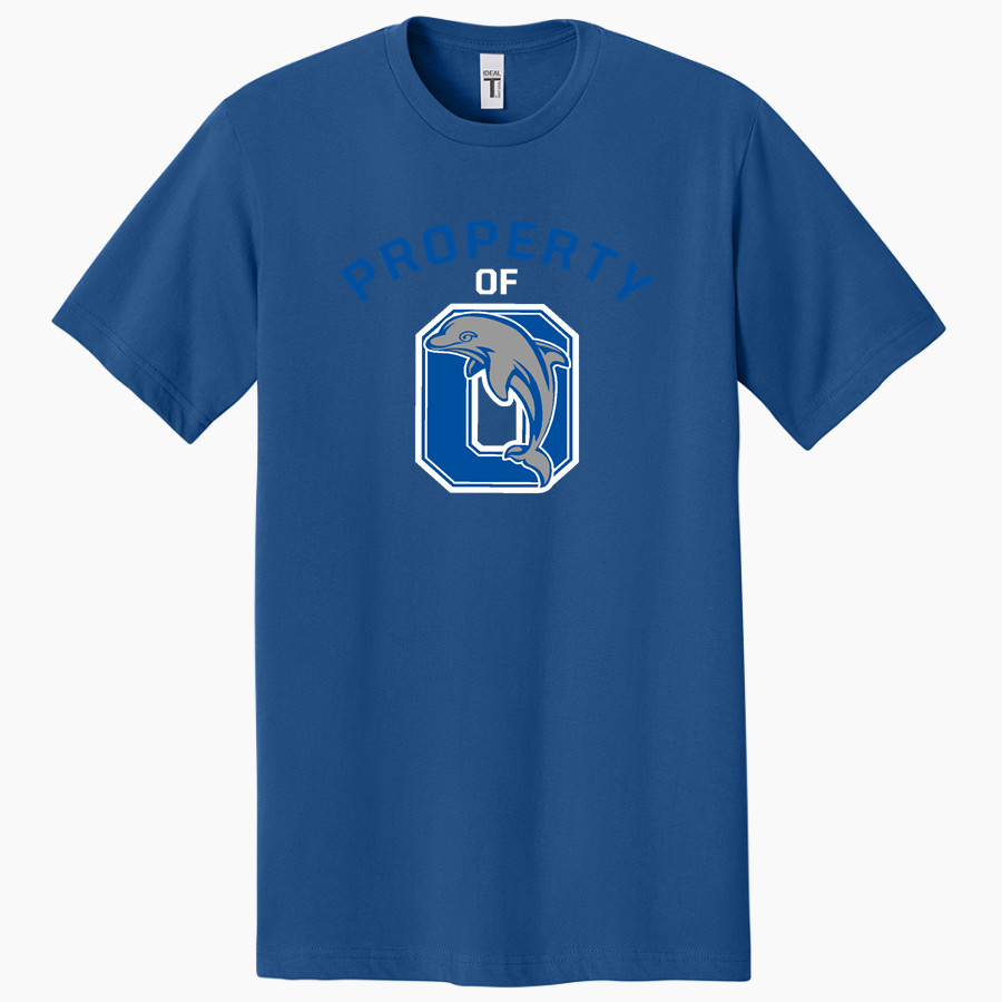 OCRACOKE SCHOOL DOLPHINS <span class="pdp-name-mascot">OCRACOKE DOLPHINS</span> Next Level Apparel Men's Ideal Jersey Tee