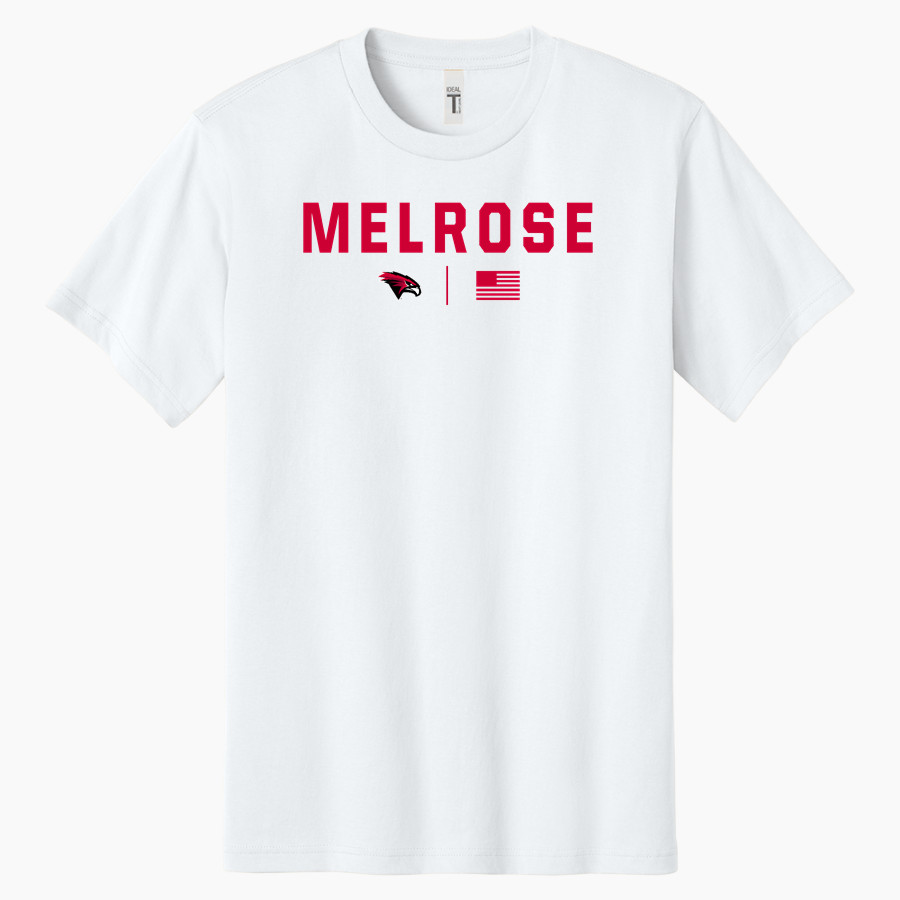 MELROSE ATHLETICS MELROSE <span class="pdp-name-mascot">MELROSE RED RAIDERS</span> Next Level Apparel Men's Ideal Jersey Tee