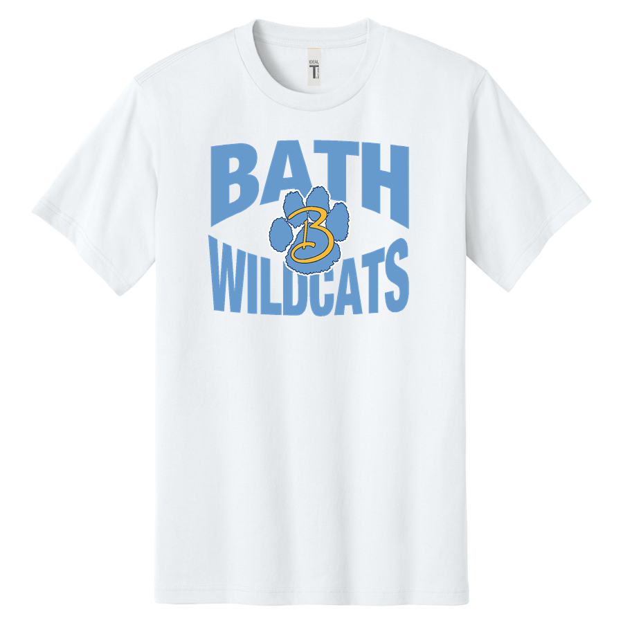 BATH HIGH SCHOOL WILDCATS <span class="pdp-name-mascot">BATH WILDCATS</span> Next Level Apparel Men's Ideal Jersey Tee