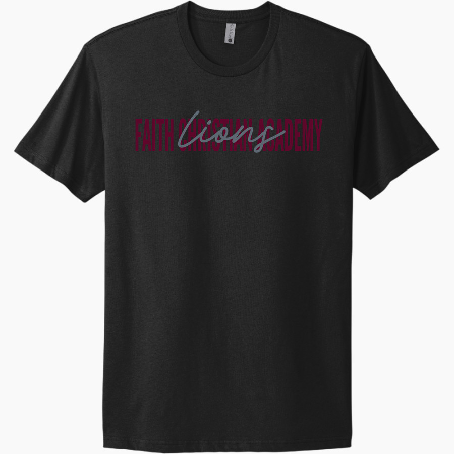 FAITH CHRISTIAN ACADEMY LIONS <span class="pdp-name-mascot">FAITH LIONS</span> Next Level Apparel Unisex Cotton Tee
