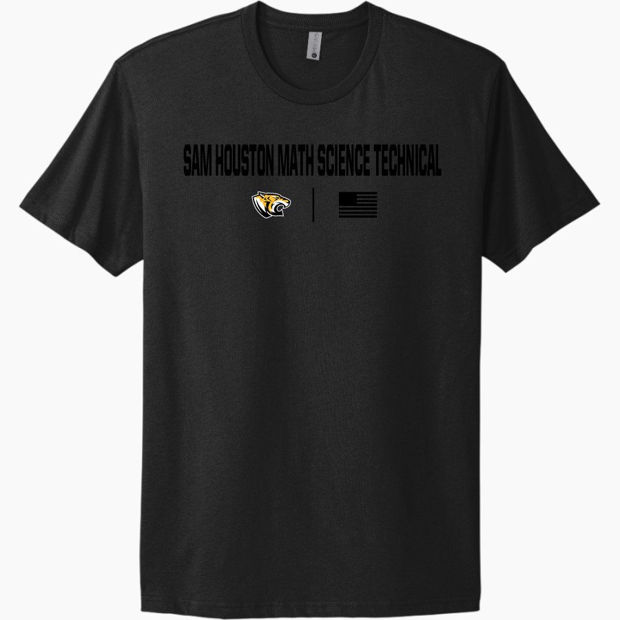 SAM HOUSTON MATH SCIENCE TECHNICAL HIGH SCHOOL TIGERS <span class="pdp-name-mascot">SAM HOUSTON MATH SCIENCE TECHNICAL TIGERS</span> Next Level Apparel Unisex Cotton Tee
