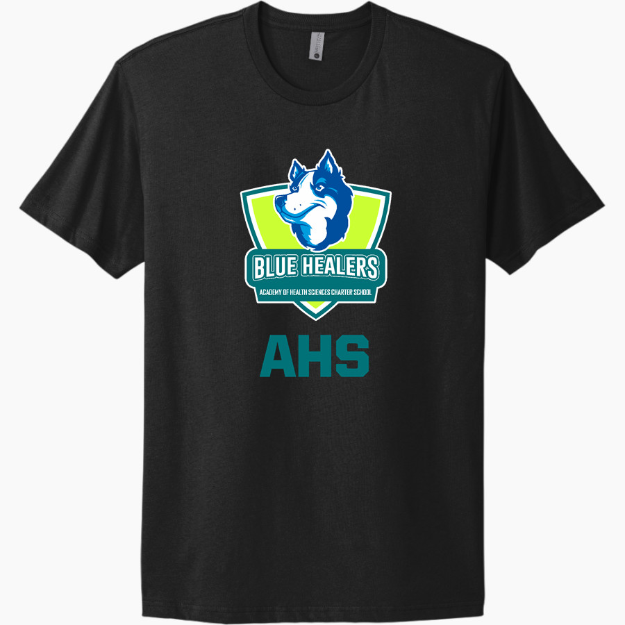 Academy of Health Sciences Charter School <span class="pdp-name-mascot">AHS Blue Healers</span> Next Level Apparel Unisex Cotton Tee