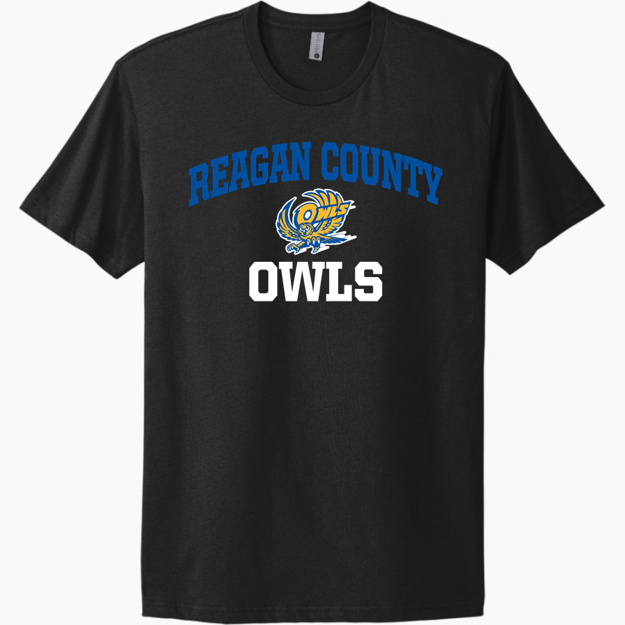 REAGAN COUNTY HIGH SCHOOL OWLS Next Level Apparel Unisex Cotton Tee