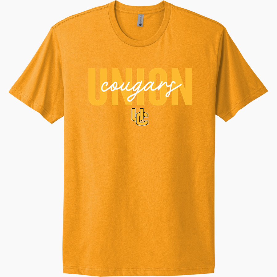 UNION HIGH SCHOOL COUGARS <span class="pdp-name-mascot">UNION COUGARS</span> Next Level Apparel Unisex Cotton Tee