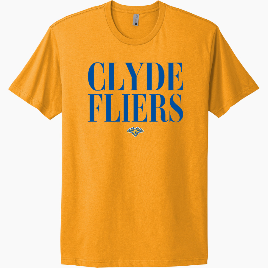 CLYDE HIGH SCHOOL FLIERS <span class="pdp-name-mascot">CLYDE FLIERS</span> Next Level Apparel Unisex Cotton Tee