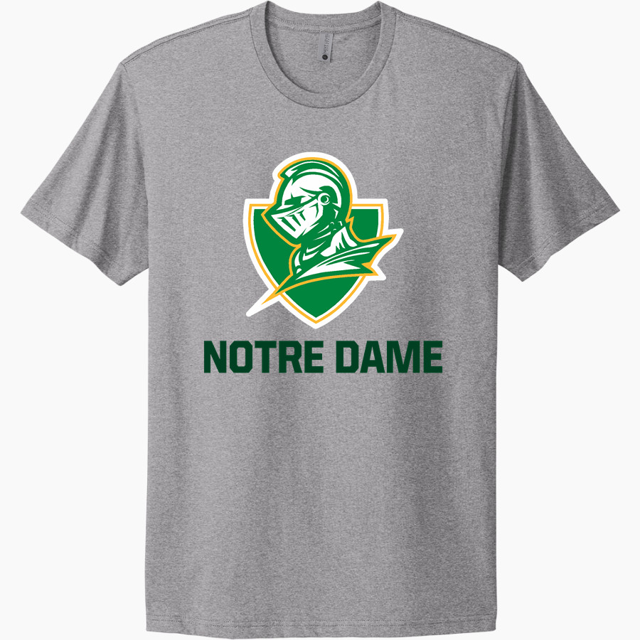 NOTRE DAME HIGH SCHOOL GREEN KNIGHTS <span class="pdp-name-mascot">NOTRE DAME GREEN KNIGHTS</span> Next Level Apparel Unisex Cotton Tee