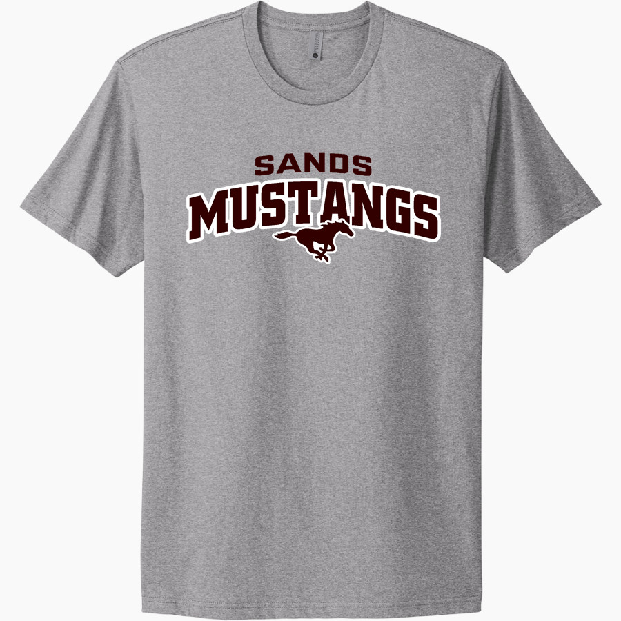 SANDS HIGH SCHOOL MUSTANGS Next Level Apparel Unisex Cotton Tee