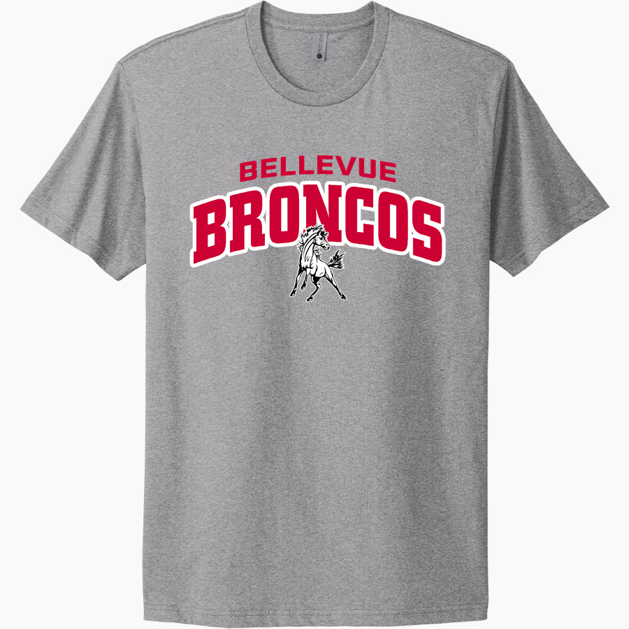 BELLEVUE HIGH SCHOOL BRONCOS <span class="pdp-name-mascot">BELLEVUE BRONCOS</span> Next Level Apparel Unisex Cotton Tee