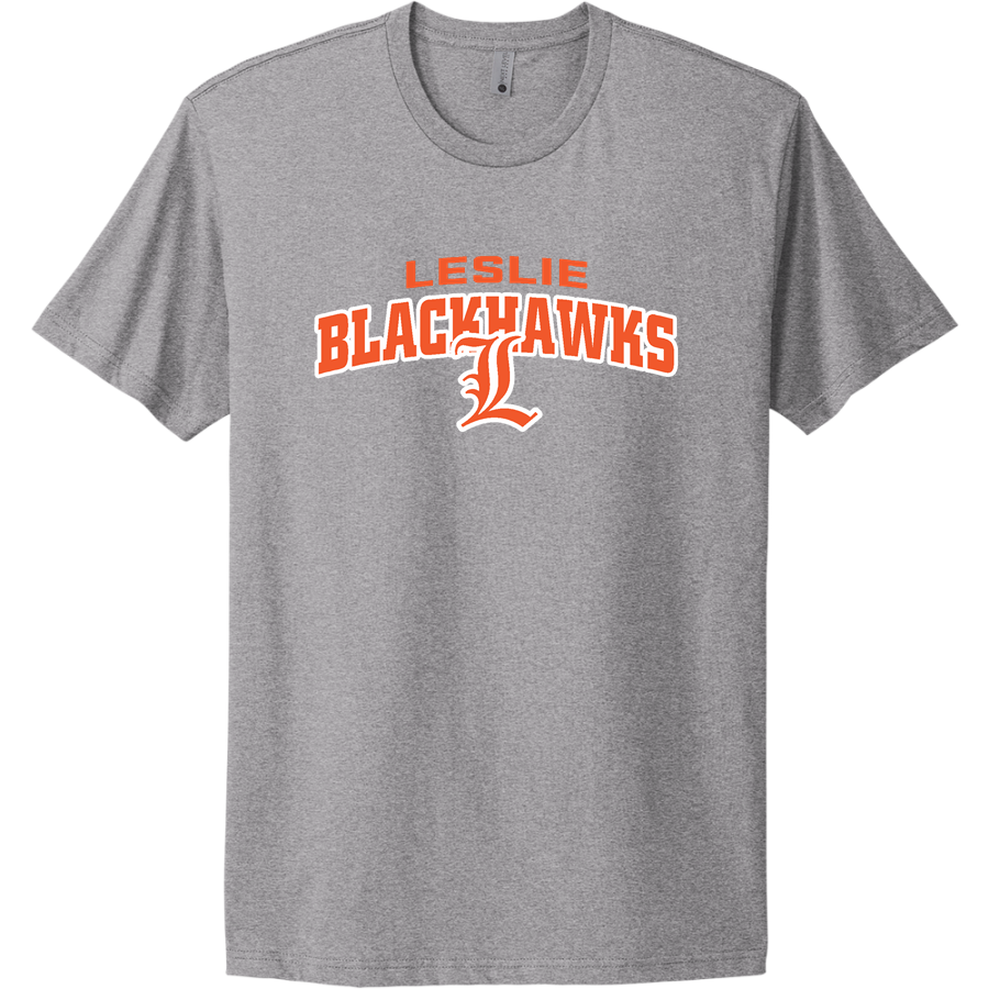 LESLIE HIGH SCHOOL BLACKHAWKS <span class="pdp-name-mascot">LESLIE BLACKHAWKS</span> Next Level Apparel Unisex Cotton Tee
