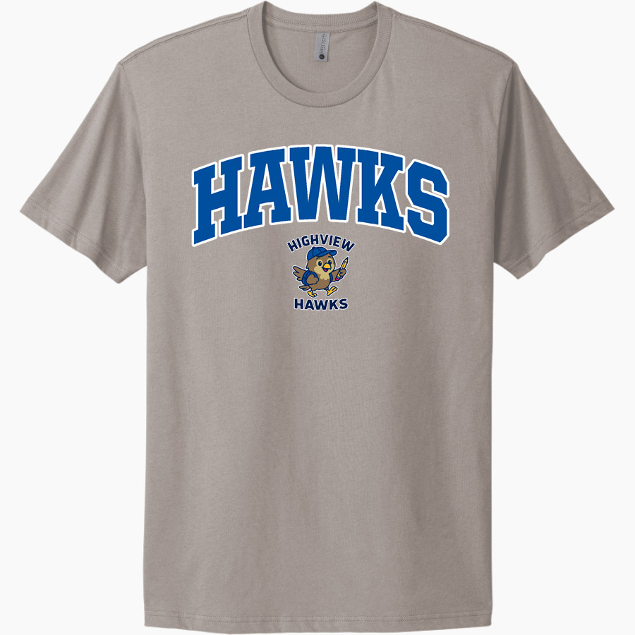 Highview Hawks <span class="pdp-name-mascot">Highview Elementary School Hawks</span> Next Level Apparel Unisex Cotton Tee
