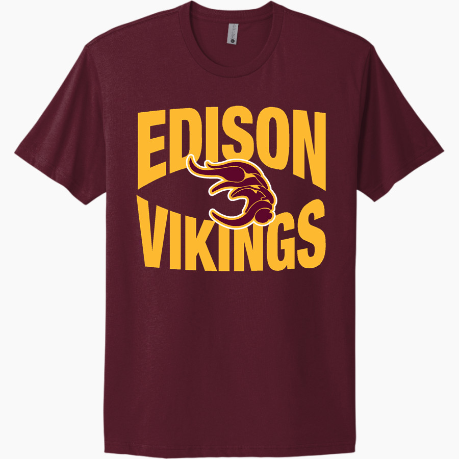 EDISON HIGH SCHOOL VIKINGS Next Level Apparel Unisex Cotton Tee