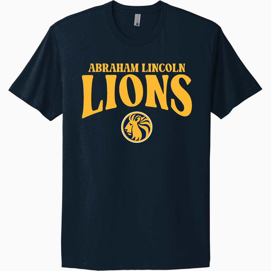 ABRAHAM LINCOLN HIGH SCHOOL LIONS Next Level Apparel Unisex Cotton Tee