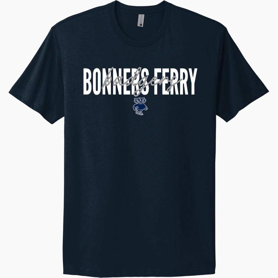 BONNERS FERRY HIGH SCHOOL BADGERS <span class="pdp-name-mascot">BONNERS FERRY BADGERS</span> Next Level Apparel Unisex Cotton Tee