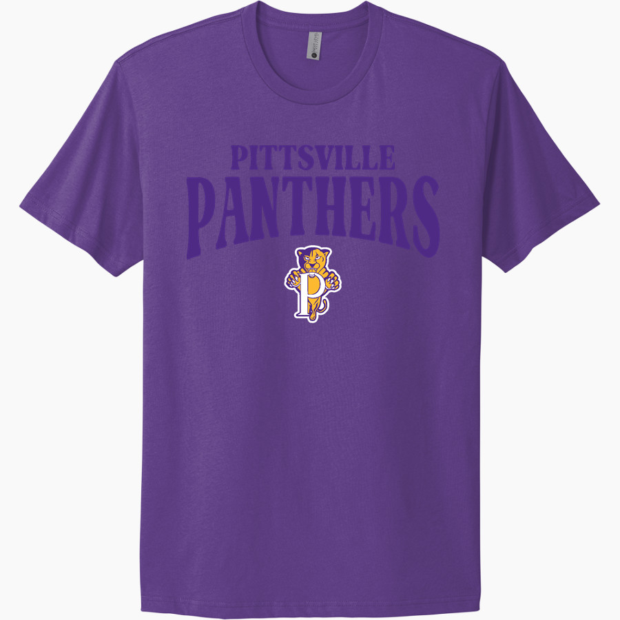 PITTSVILLE HIGH SCHOOL PANTHERS <span class="pdp-name-mascot">PITTSVILLE PANTHERS</span> Next Level Apparel Unisex Cotton Tee